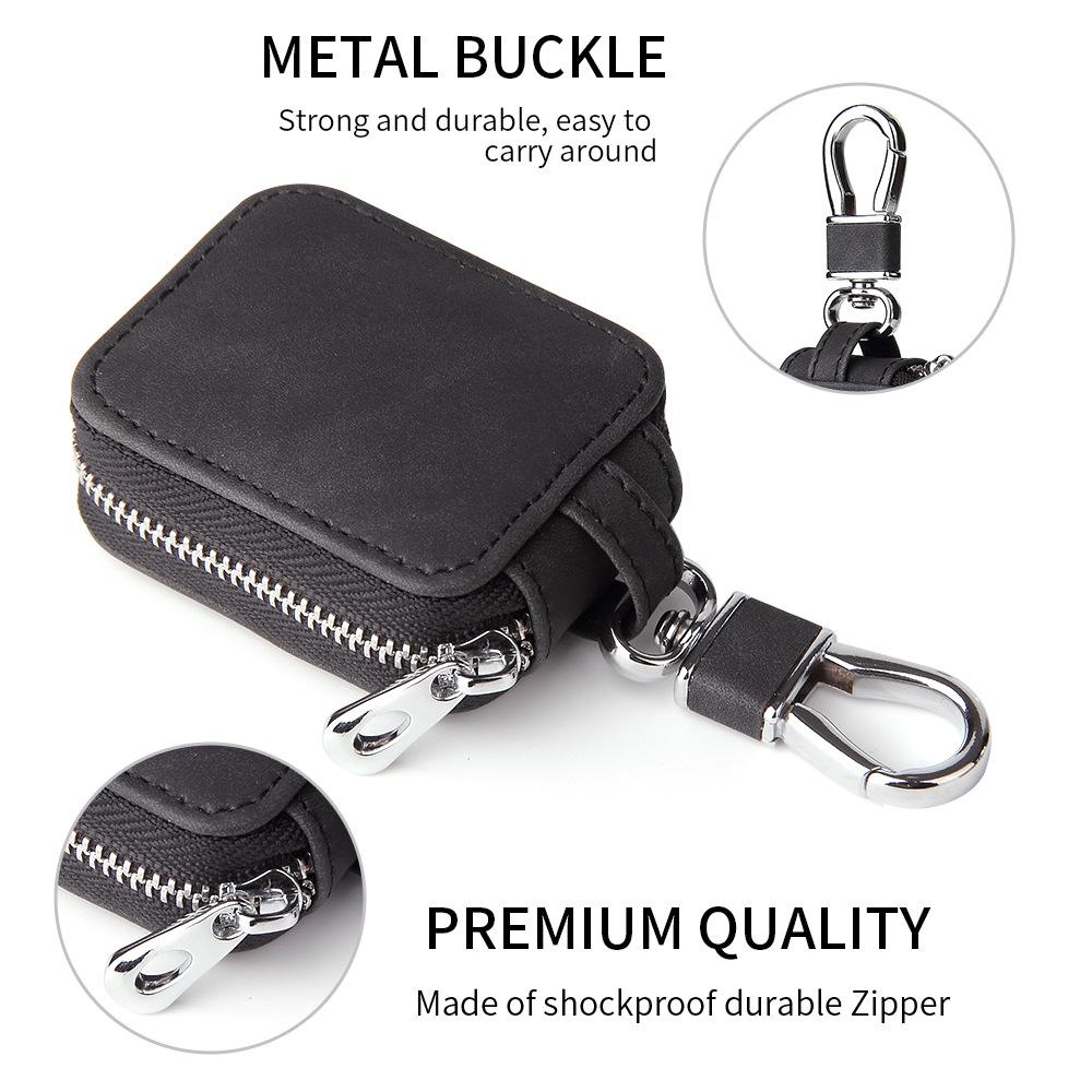 Fashion Imitation Leather Earphone Case Shockproof Earphone With Hook Cover Protective Case