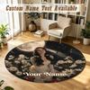Round Rug Custom NameLana Del Rey Pattern Non Slip Carpet Home Floor Decor