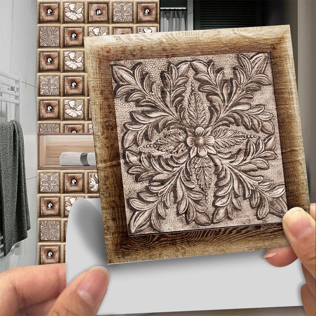 Płytka Ścienna Naklejka Ścienna Kwiatowa Mural Naklejka na Płytki Wodoodporna Samoprzylepna Naklejka na Płytki