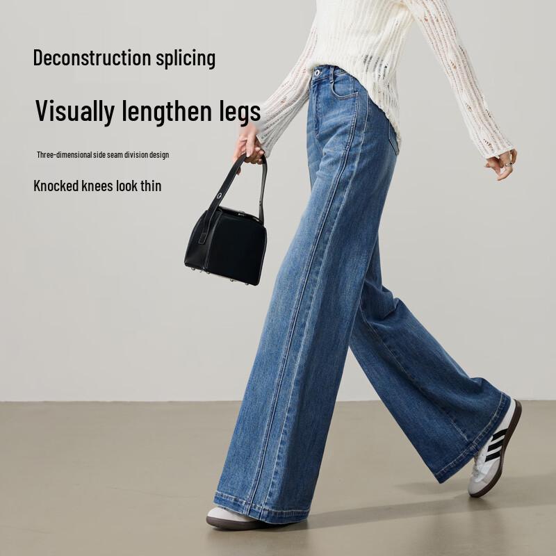 ESE-Y Women's Golden Ratio Slim Fit Flared Jeans