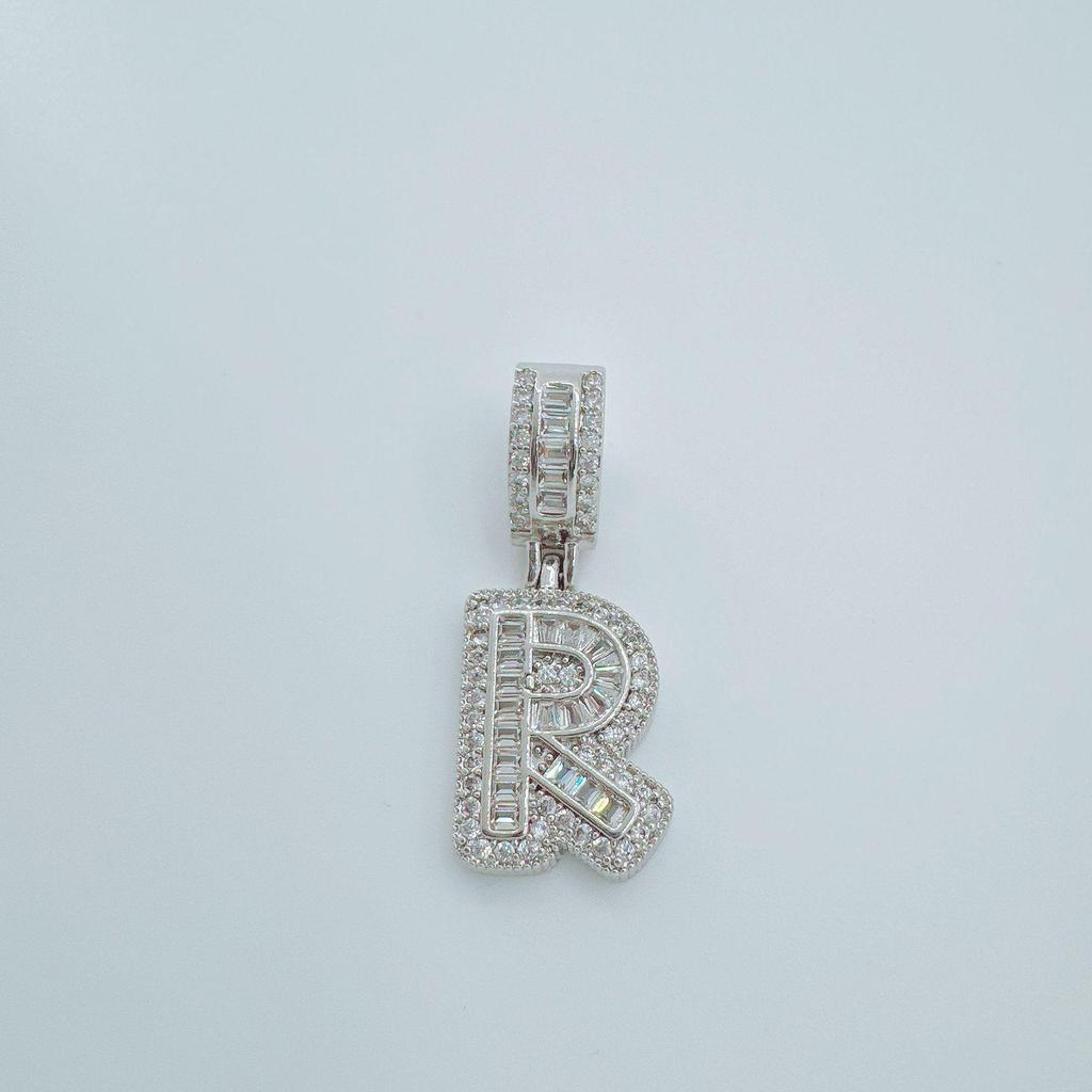 European Rock Candy Necklace: 26-Letter Pendant, Hip Hop Fashion Jewelry Accessories