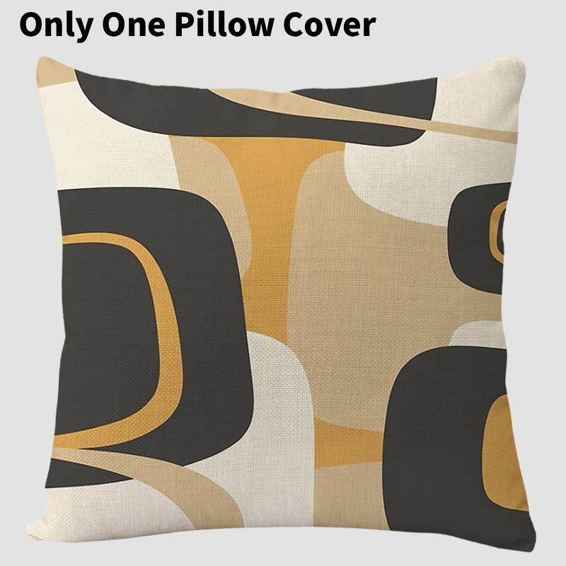 Geometric Linen Pillow Cover For Living Room Sofa Decor With Vintage Design