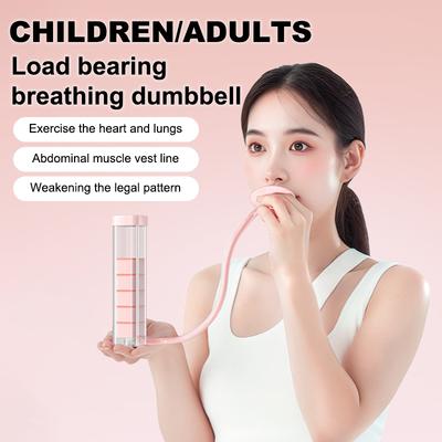 1 Set Breathing Exercise Device Abdominal Muscle Trainer Deep Breathing Dumbbell Men Women Adults Lung Capacity Training Device