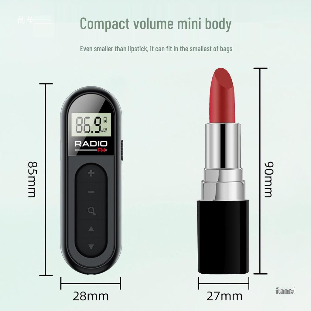 2023 FM Radio Rechargeable Portable Lapel with Clip for Conference, Sports, and Horse Racing