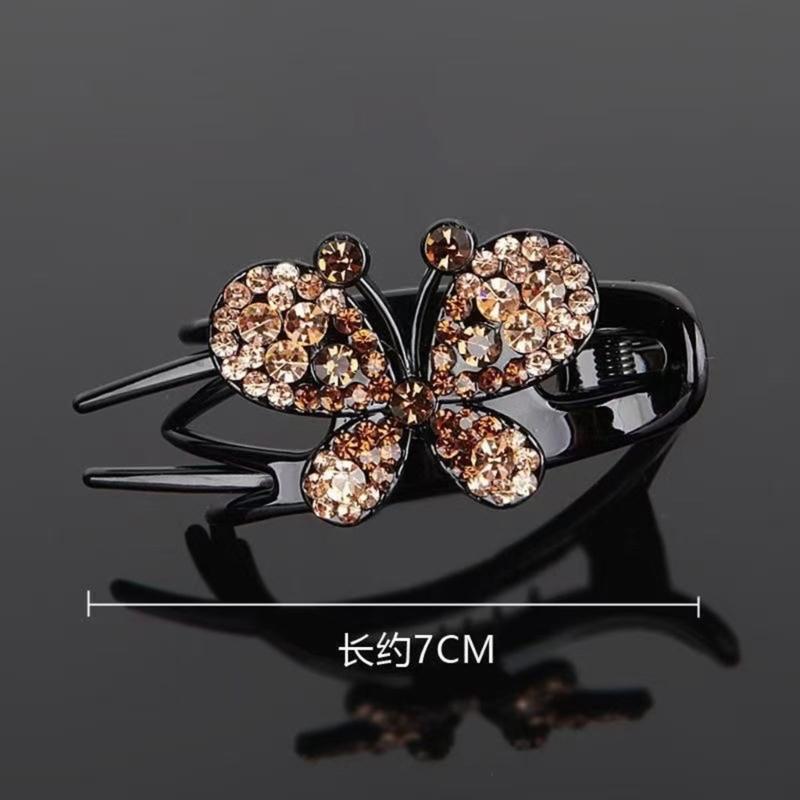 4PCS Butterfly Hair Barrettes with Rhinestones Decors for Women Girl Comfortable Wear Hair Clip for Various Hairstyles