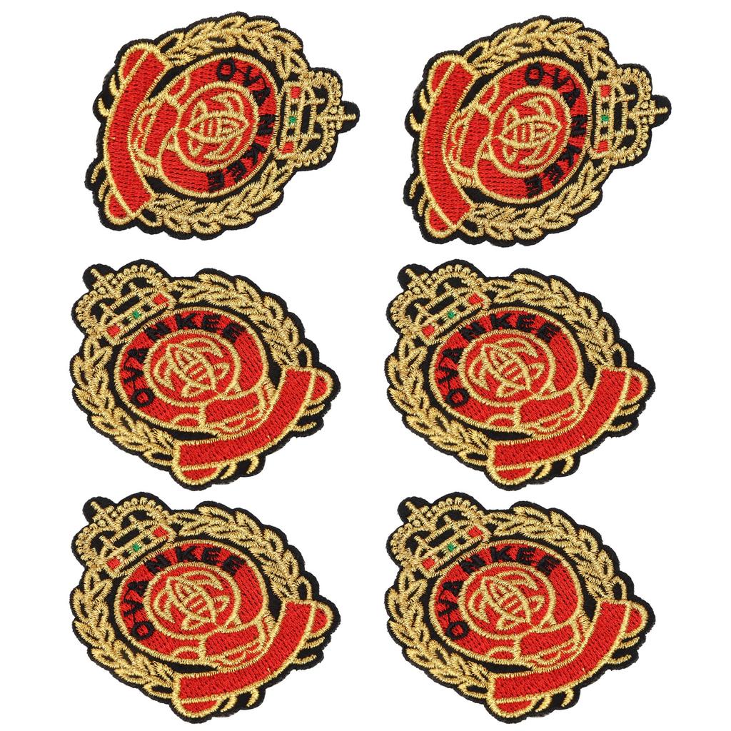 6 stuks Patches Modieuze Badge Stijl Stof Sticker DIY Accessoires voor Hoeden Rugzakken