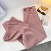 Rough Edge Pink Wide-leg Jeans Women's Summer Versatile Straight Loose Thin Long Pants Trendy Dusty Pink Straight-leg Jeans, High-waisted Casual Pants
