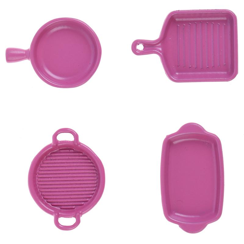 2-33pcs Dollhouse Miniature Trays Plates Doll Mini Food White Dishes Tableware Kitchen Toys Doll House Accessories