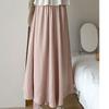 White Ice Silk Skirt Pants for Women In Summer Thin New High Waist Drooping Small Casual Skirt Pants