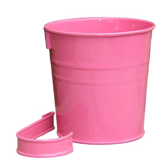 

Цветочная корзина. Практичный прочный антидеформированный горшок в форме ведра со съемным крючком для патио. One Size розы красного