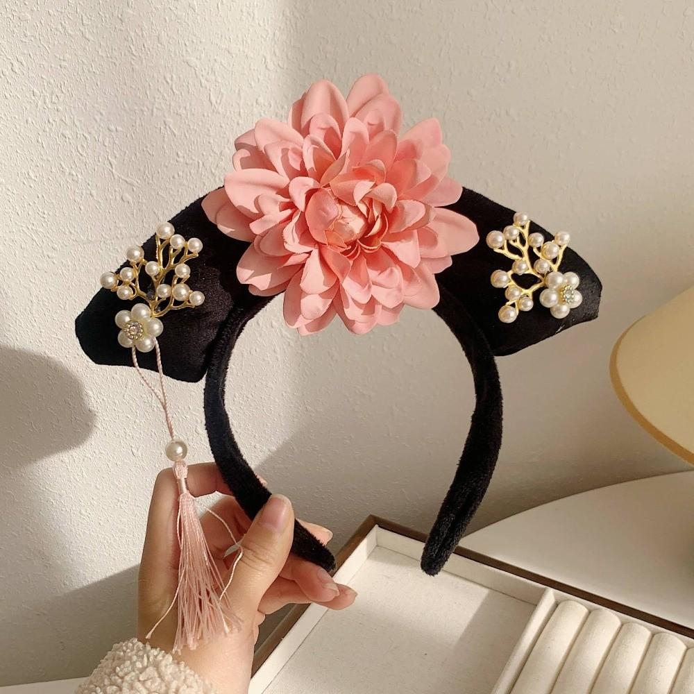 Pearl Hanfu Hair Hoop Cloth Chinese Style Headband Traditional Ancient Style Headwear  Festival