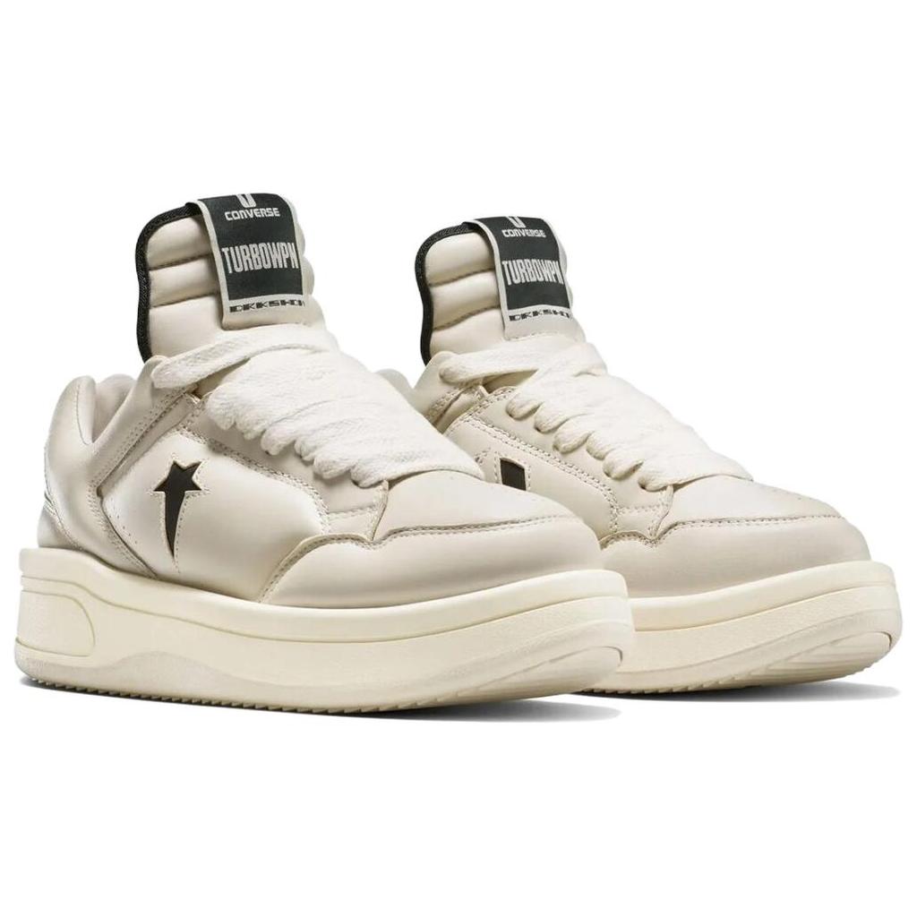Converse Rick Owens X DRKSHDW TURBOWPN Low Pelican Unisex Sneakers Cream Black Cloud-Cream A12062C