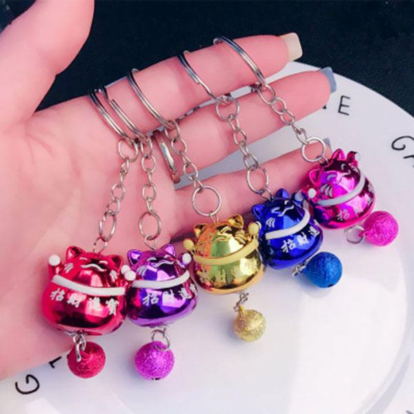 Kawaii Fortune Lucky Cat Maneki Keyring Keychain With Bell Car Bags Keychain Kawaii Fortune Lucky Cat Maneki Keyring Keychain With Bell Car Bags Keychain