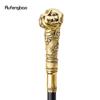 Golden Black Puppy Bulldog Dog Walking Cane Fashion Walking Stick Gentleman Luxury Crosier Knob Walking Stick 93cm