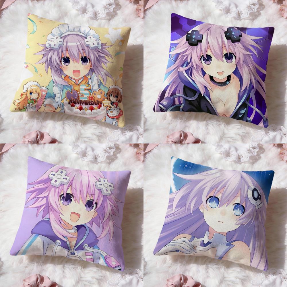 h-Hyperdimension Neptunias Cushion Cover Premium Comfort Reversible Pillow Cove -Two In One Design for Any Room & Car Interior