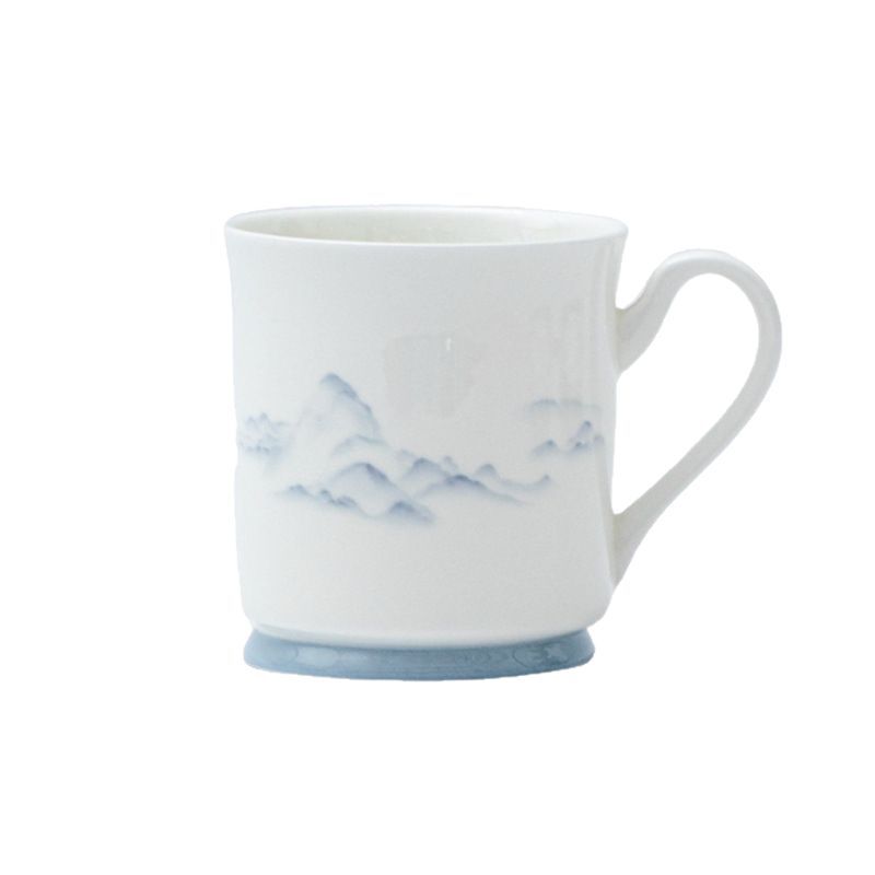 Jingdezhen Luowei Keramiktasse Keramiktasse Große Kapazität Wasserbecher Männer und Frauen Zuhause Büro Teetasse