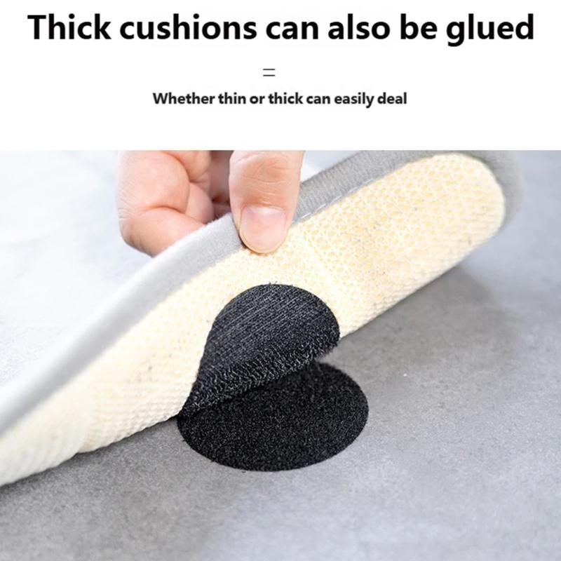 10 sztuk Okrągła Taśma Klejąca Dwustronne Rzepy Do Prześcieradła Kanapy Dywanu Mebli Tkaniny I Dekoracji Domu