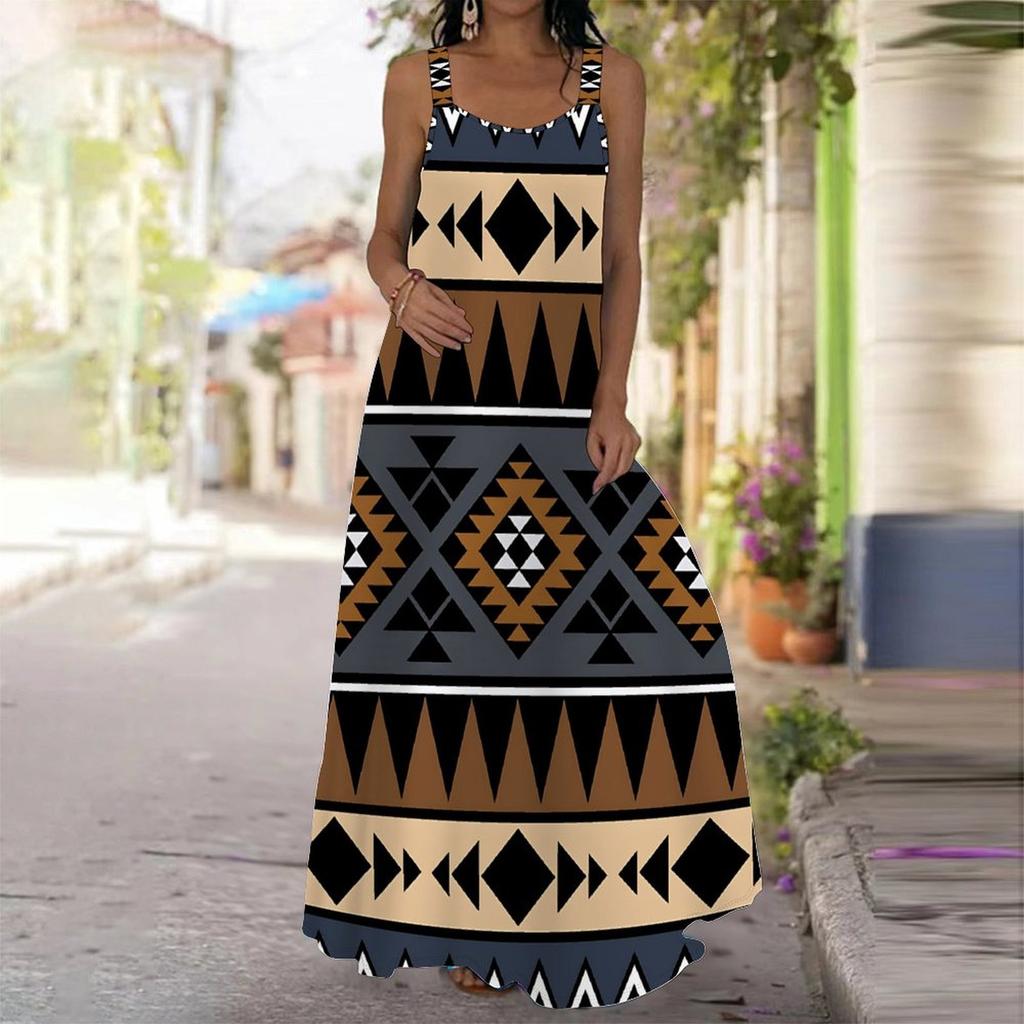 Women's Slip Dress Maxi Long Dress Tropical Flowers Print Dress Spring & Summer Leisure Vacation