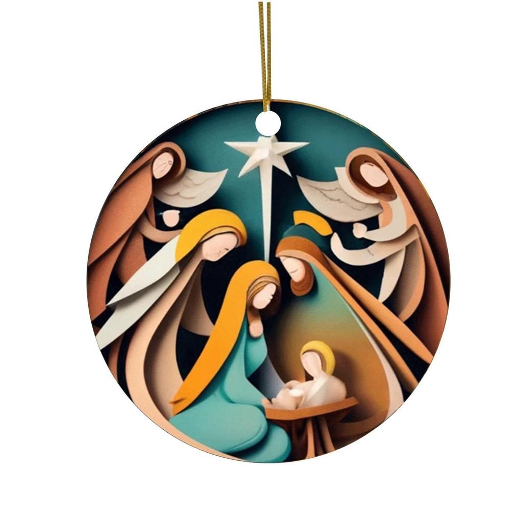 Jesus Acrylic Eyecatching Car Accessory Cheerful Christmas Pendant For Vehicle Decor