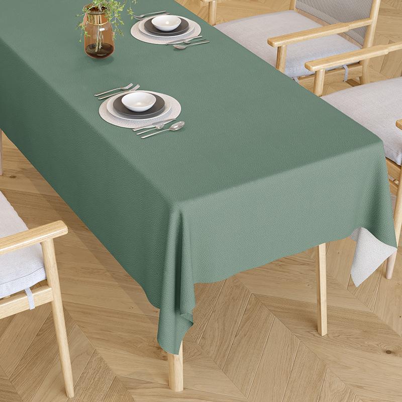Tovaglia Impermeabile e Oil-proof, Copritavola Rettangolare Lavabile Anti-scottatura, Tovaglia Monocolore di Lusso per Tavolo da Pranzo Tavolino da Caffè