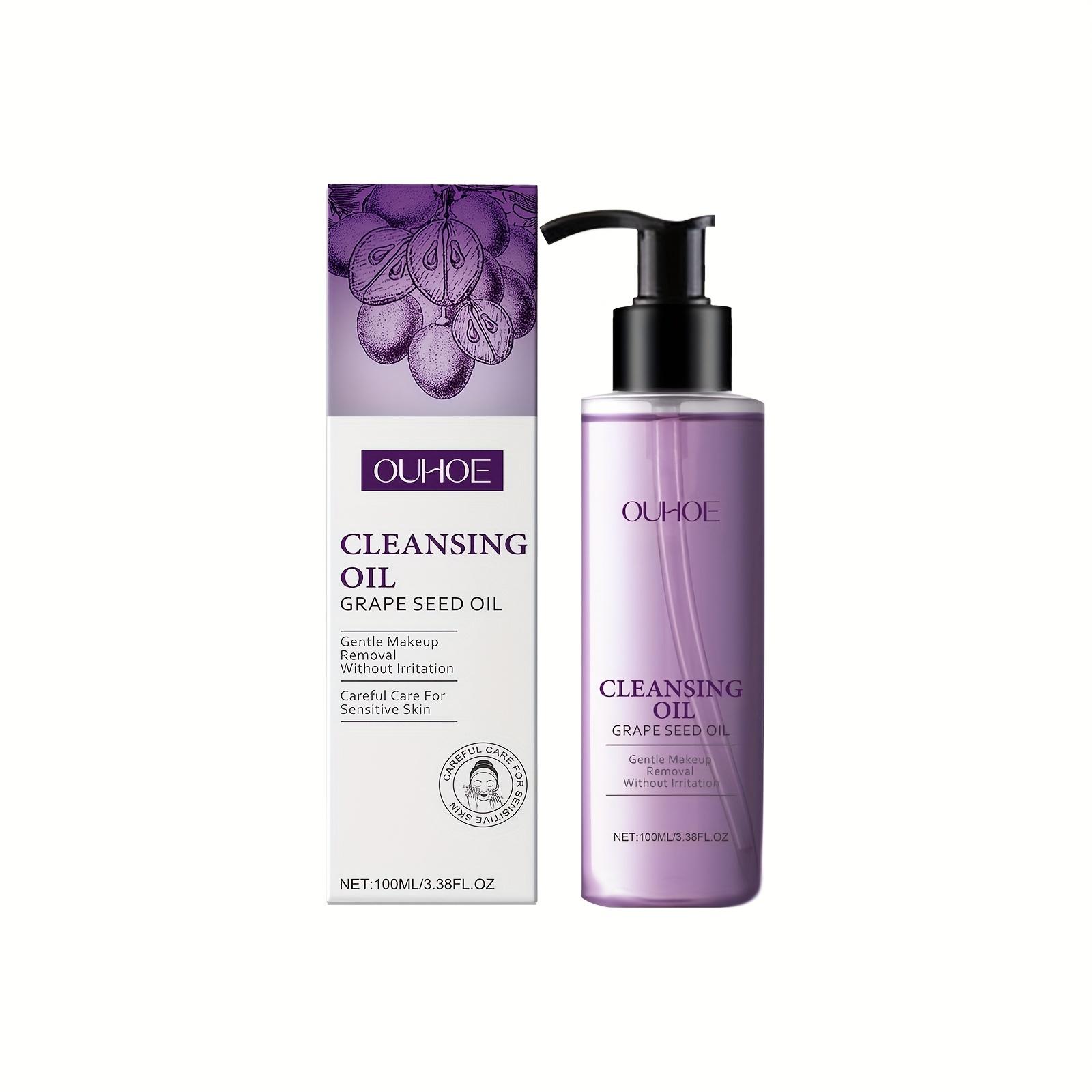 

Grape Seed Cleansing Oil Makeup Remover for Sensitive Skin Non-Tightening Deep Purifying Hydrating Refreshing Facial Oil Control 100ml