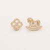 Asymmetrical Zodiac Horse Stud Earrings - High-End Fashion, Micro-Paved Diamond, Exquisite New Chinese Style Jewelry