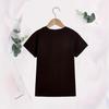Girls' Leisure LEARN Textured Pattern T-shirt - Summer Children's Fashion Short-Sleeved T-shirt