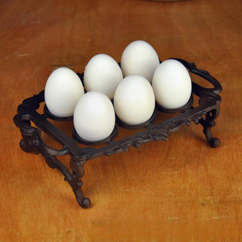 Vintage Egg Holder Cast Iron Kitchen Countertop Display  Decorative Egg Rack Egg Storage for Farmhouse Decor Gift