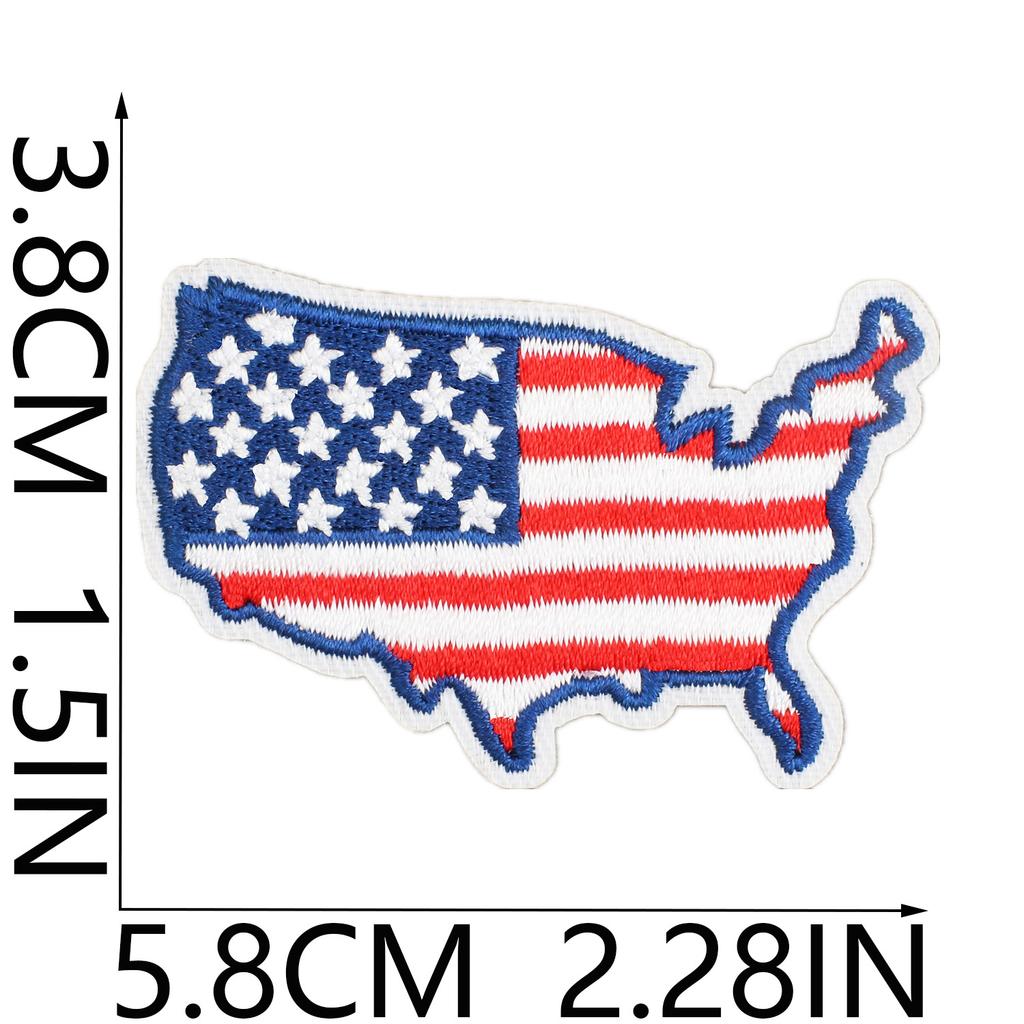 American National Day Cake Embroidery Cloth Sticker Bag Decoration Patch Sticker Independence Day Love Eagle Computer Embroidery Label