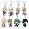 One-Punch Man Characters Acrylic Keychain: King, Saitama, Genos & Garou Charm