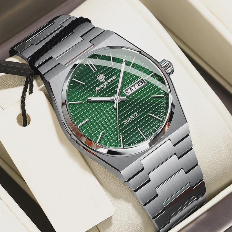 Business Men Wristwatch Waterproof Stainless Steel Man Watch Luminous Date Week Fashion Men's Quartz Watches