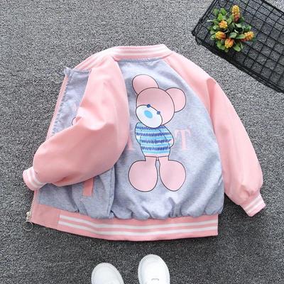 Chaqueta de béisbol para niños, ropa de excursión para niñas pequeñas, cárdigan con cremallera, prendas de vestir exteriores