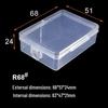 Clear PP Plastic Rectangular Storage Box with Lid for Jewelry, Ear Studs, or Fishing Accessories