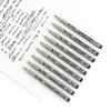 Schwarzer, dünnerer Stift, Set mit 9 Fineliner-Skizzenstiften