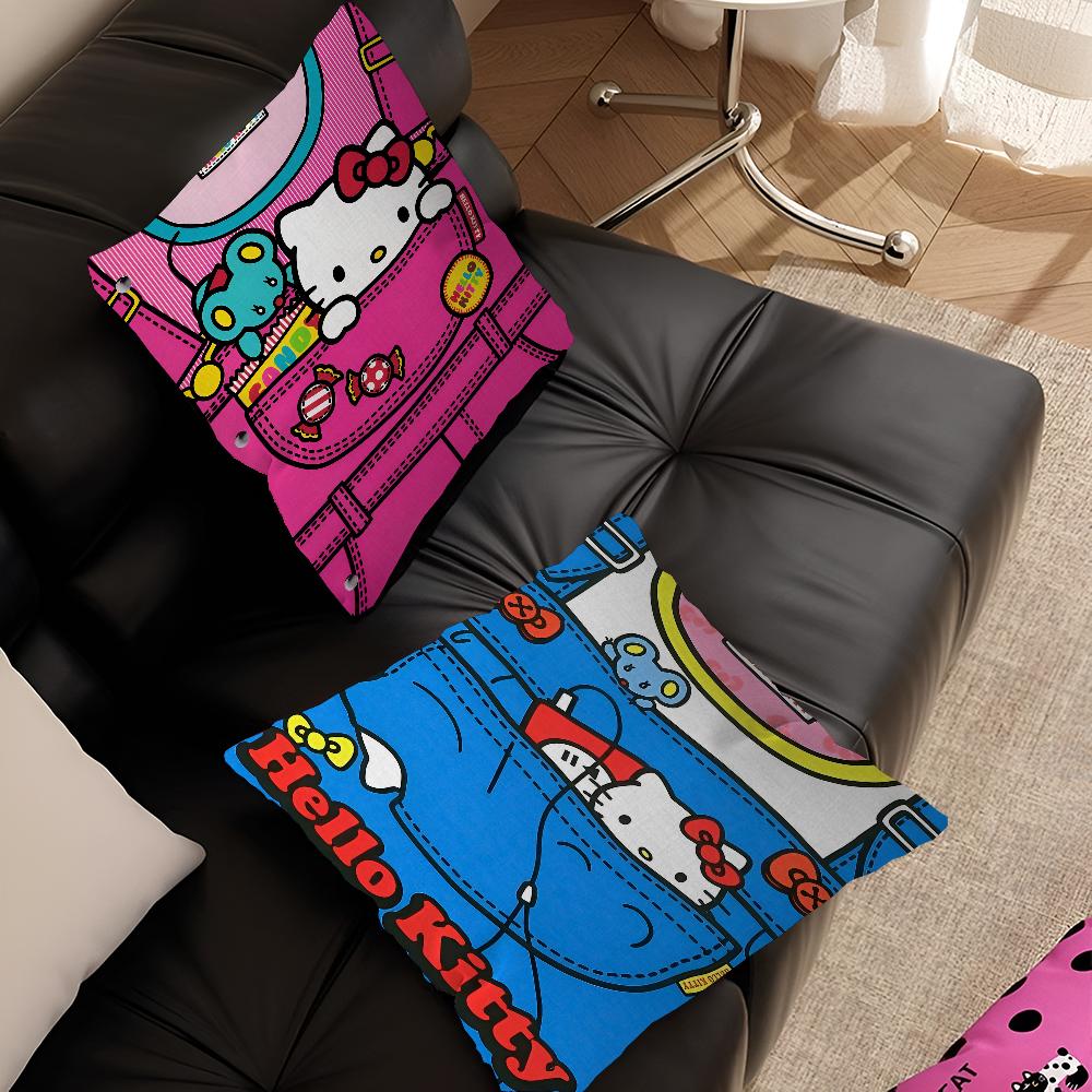 H-Hello-K-KittyS Cushion Cover Pillowcase Upholstery Sofa Throw Pillow Home Decor Pillowcas