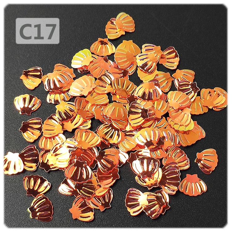 Yaleduo 8mm Mini Gold Shimmer Seashell Sequins - Eye Makeup, Stationery, DIY Jewelry, Epoxy Glitter