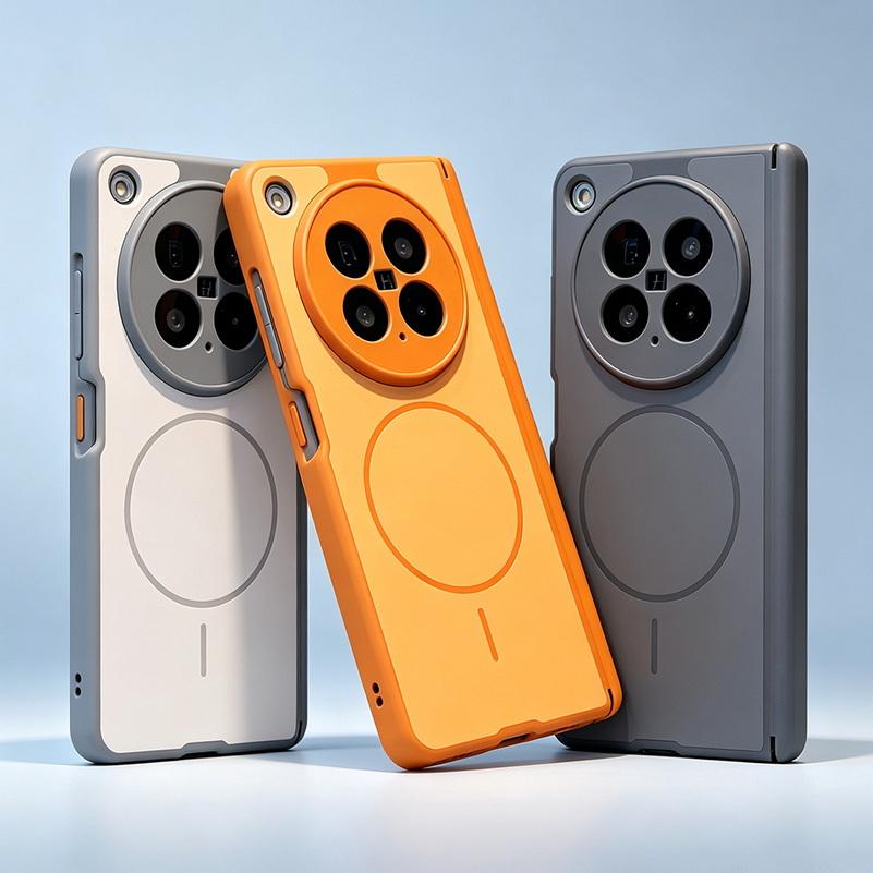 Matte Magnetic Ring Phone Case for OPPO Find N6 find N5 Hard PC Anti-Scratch Shockproof Protective Cover