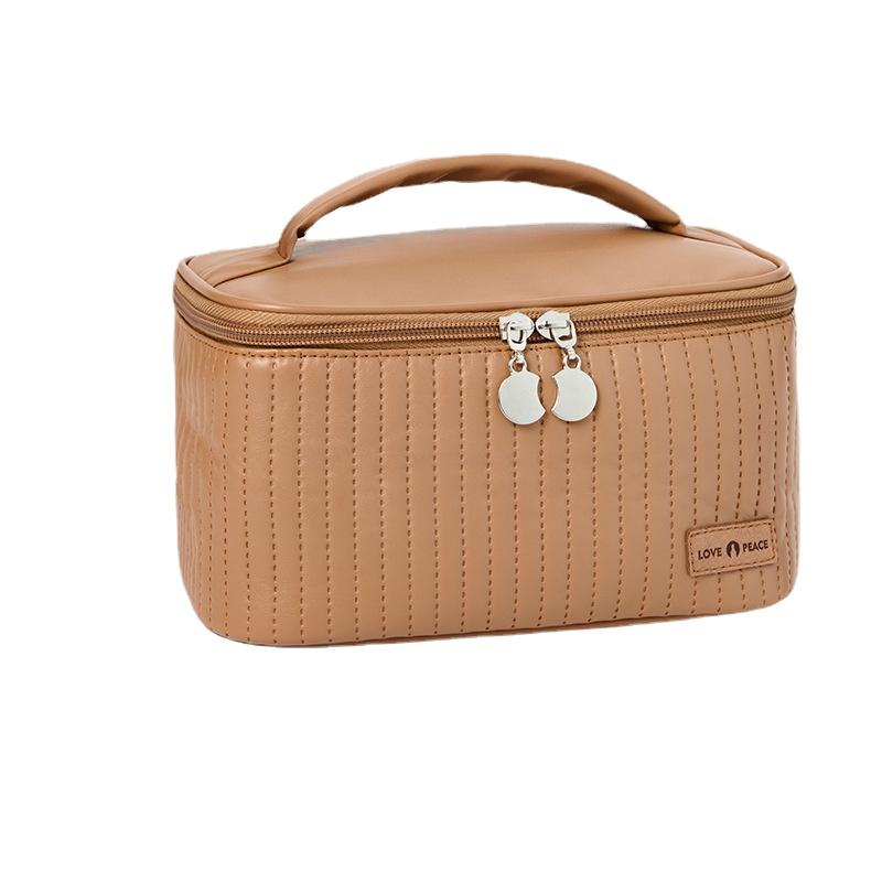 

Advanced Sense Cream Cake Косметички для женщин Ручная переноска Дорожная сумка для хранения косметики Портативная сумка для мытья туалетных принадлежностей из искусственной кожи One size коричневый