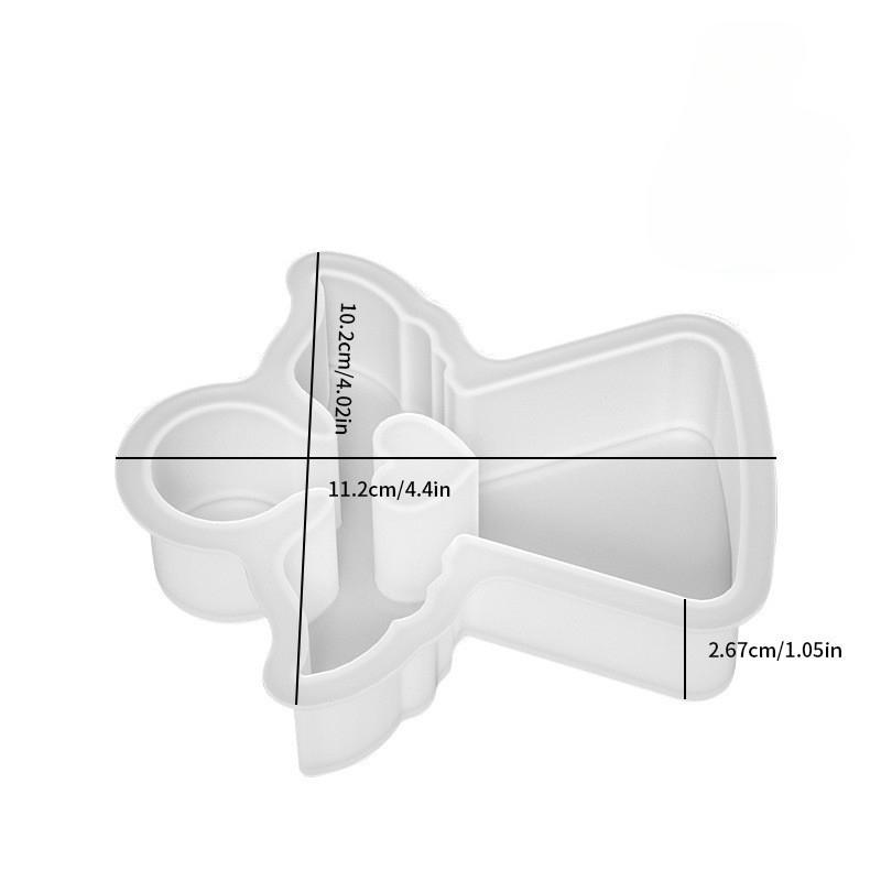 1/2PCS Crystal Glue Diy Epoxy Resin Three-dimensional Ornaments Easter Stereo Cute Angel Gypsum Candle Ornaments Silicone Mold