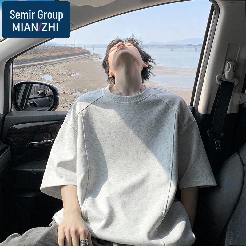 

MianZhi Men s Summer Loose Fit Round Neck T-Shirt XL