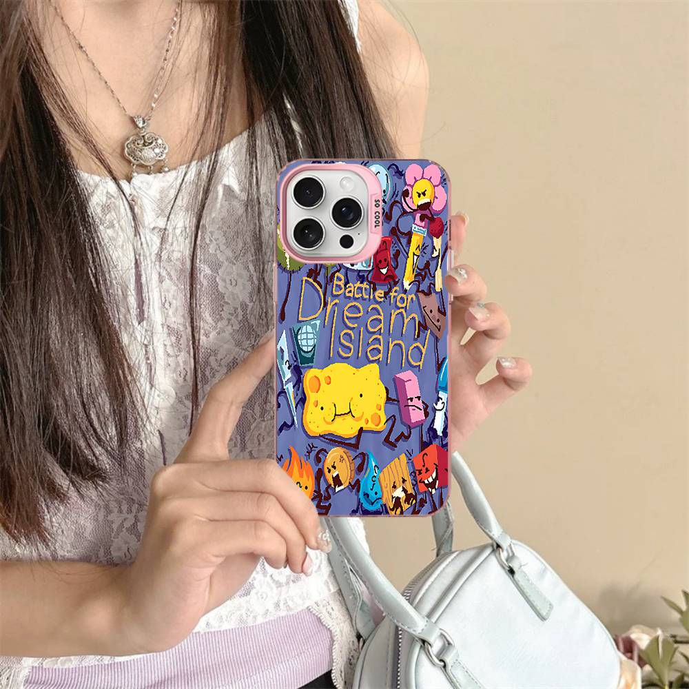Anime Bfdi Battle For D-Dream Island Phone Case For IPhone 16 15 14 13 12 11 17 Pro MAX Plus Pro Matte Shockproof Cover