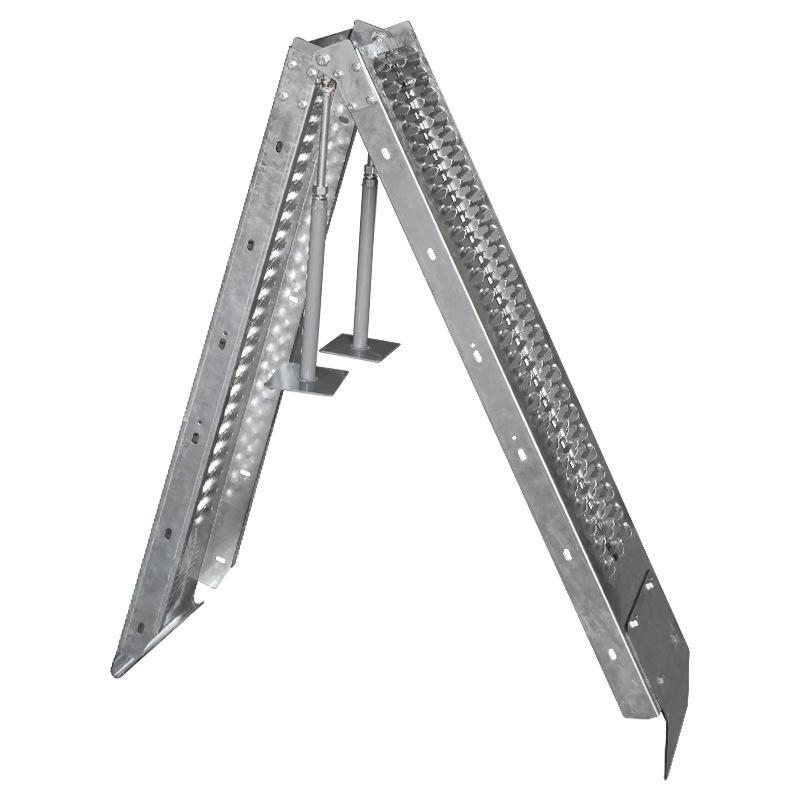 Folding Motorcycle Trailer Ramp with Ladder Steps