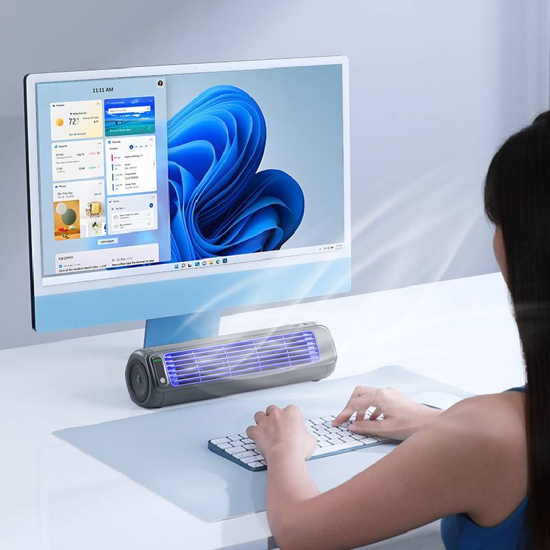 Desktop Fan With Rechargeable Battery For Office And Outdoor Use