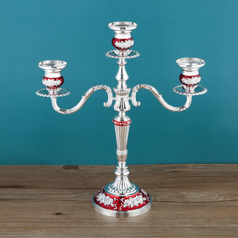 Europäischer Kerzenhalter Dekoration für den Heimgebrauch, Hotelbar Schreibtischdekoration, Metallkerzenständer, Kerzenlichtdinner Dekoration