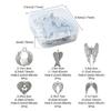 30pcs Angel Wing Charm Jewelry Making Necklace Earring Findings Antique Silver