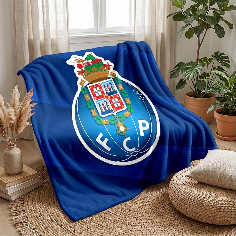 Coperta Tema FC Porto Morbida Coperta in Pile di Flanella Calda Leggera Coperta da Lancio per Casa Divano Letto