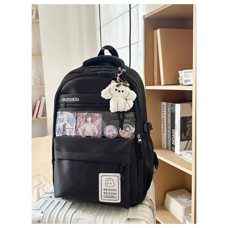 The new schoolbag is high-value, fresh and sweet, and a lightweight and large-capacity backpack for junior high school students.