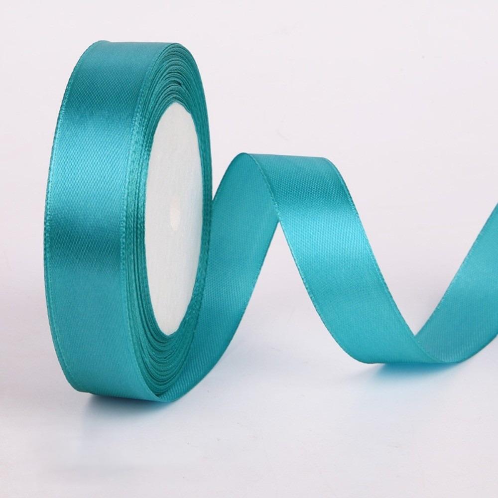 1Roll 0.8IN X 25 Yards 2CM Solid Satin Ribbons DIY Gift Wrapping Handmade Bows Bouquet Ribbons Shiny Cake Packaging