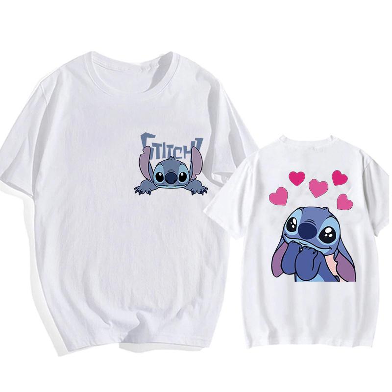 Hip Hop Shirt EU Size Unisex Disney Lilo Stitch Cartoon T Shirt Stitch Cute Unisexga Tshirt Yk Graphic Tshirt Top Tees Clothes