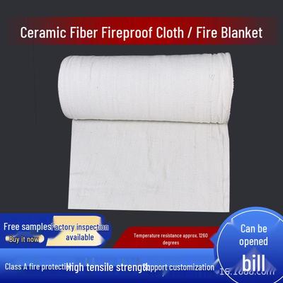 Fireproof Ceramic Fiber Cloth - High-Temperature Heat Insulation Flame Retardant Blanket for Welding